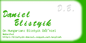 daniel blistyik business card